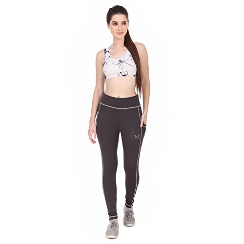 Image of Yoga Pants for Women High Waisted Stretchable Workout Jeggings with Pockets.