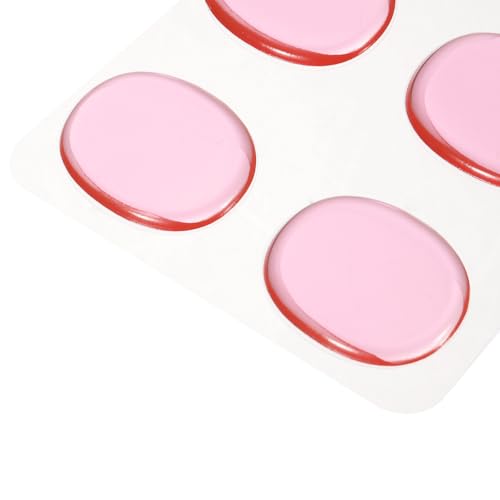 MECCANIXITY 30 Pcs Drum Dampeners Gel Pads Silicone Mute Pads Drum Silencers Drum Dampeners Moon Gels Pink 33x26x3mm for Drums Cymbals Tone Control