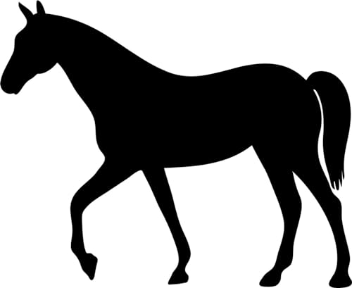 Image of Horse Silhouette Vinyl Decal Sticker for Car/Window/Wall (Black Matt)