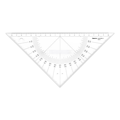 Aristo AR1558/2 Kursdreieck Sea (Hypothenuse 22,5 cm, aus glasklarem Plexiglas, Plexiglasgriff, Maß Skala 20 cm, für Navigation in Luft und Seefahrt) 1 Stück, transparent