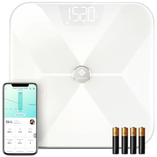 Etekcity Körperfettwaage Bluetooth Ultraschlanke Waage, Premium Smart Personenwaage Digital mit APP für BMI...