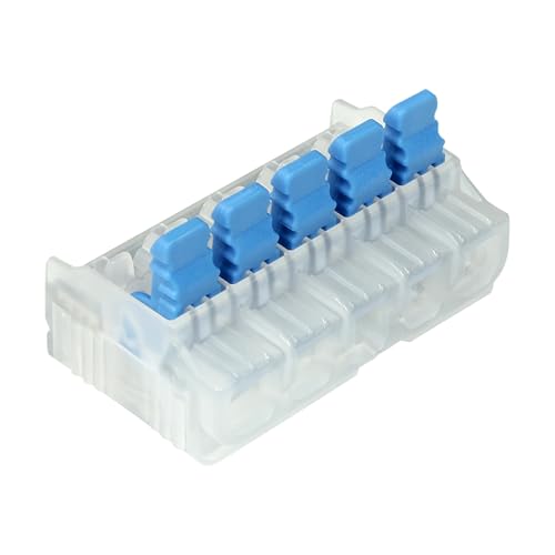 Ideal Electrical in-Sure Lever Wire Connector,12 AWG, 5-Port (30-01L25), Bag ...