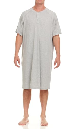 Mens Nightshirt Short Sleeve Lounge, Sleep Shirt, Mens Sleeping Top