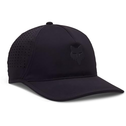 Casquette de baseball Fox noire dotée d'une visière courbée protectrice et d'un tissu respirant