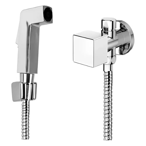 Kit Completo de Ducha Higiênica com Registro Derivador de 2 Saídas, Mecanismo de 1/4 de Volta