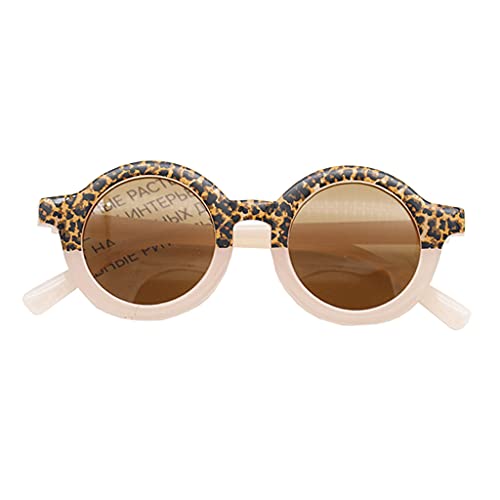 Toddler Kids Cute Leopard Round Sunglasses UV for Protection Baby Girl Boy Cute Bear Shape Chirldren