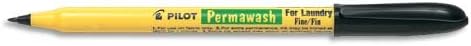 Pilot Permawash Laundry Marker 2.0 mm Tip - Black, Box of 12