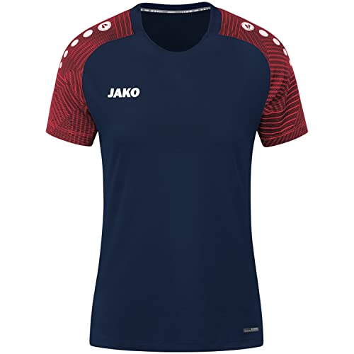 JAKO Damen T-Shirt Performance, Marine/Rot, 44 – Ansicht 1