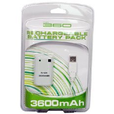 XBox 360 Compatible 3600mAh Rechargeable Controller Battery & USB Cable