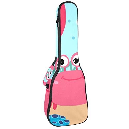 Housse pour ukulélé – Motif crabe – Pour concert soprano ténor – 58,4 cm – Épaisseur : 10 mm – Rembourrée – Sangles… - Les Beatles, Paul McCartney, John Lennon, RIngo Starr, George Harrison Housse pour ukulélé - Motif crabe - Pour concert soprano ténor - 58,4 cm - Épaisseur : 10 mm - Rembourrée - Sangles…