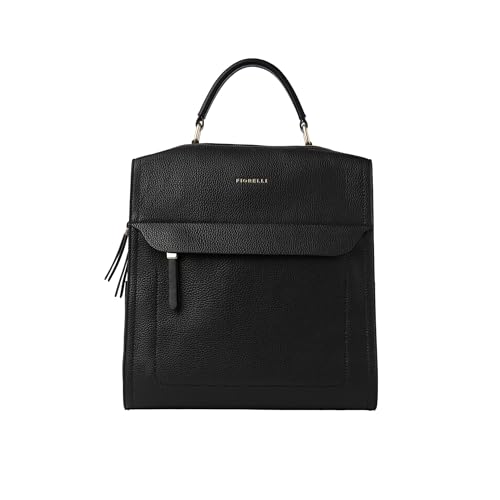 Fiorelli Isla Großer Rucksack, stylischer Rucksack mit verstellbaren Riemen & Taschen, schwarzes Kunstleder
