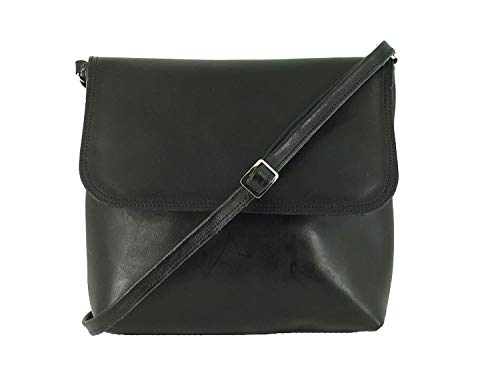Sac bandoulière en cuir noir femmes LONI idéal pour le quotidien