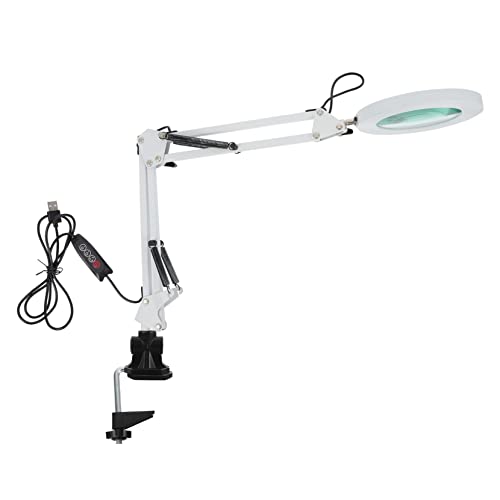 SHINEOFI 1Juego Lupa LED de Escritorio con Regulable y USB para Reparación y Belleza Práctico y Duradero
