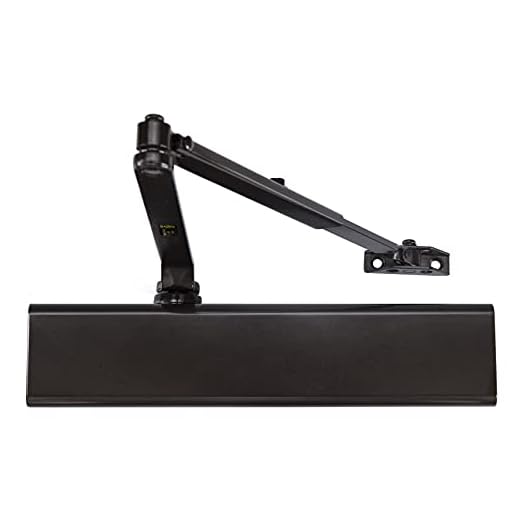 Heavy Duty Designer Commercial Door Closer - LYNN Hardware DC8016 (US10B Dark Bronze)- Surface Mounted, Grade 1, Cast Aluminum, UL 3 Hour Fire Rated and ADA for high Traffic doorways & storefronts