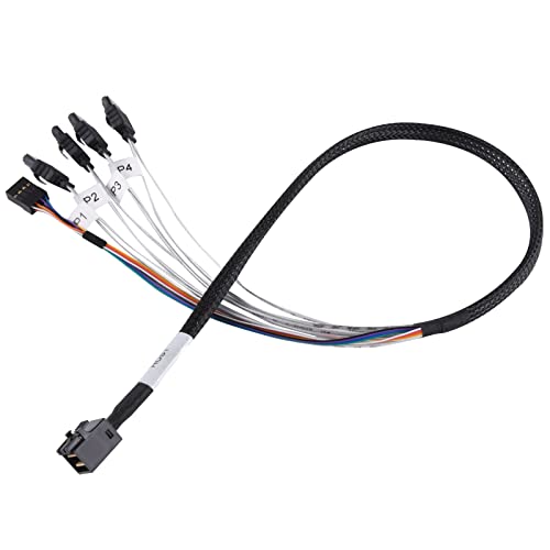 SilverStone Technology CPS05 SFF-8643 to SATA7-Pin with Sideband Mini SAS HD Cable, SST-CPS05