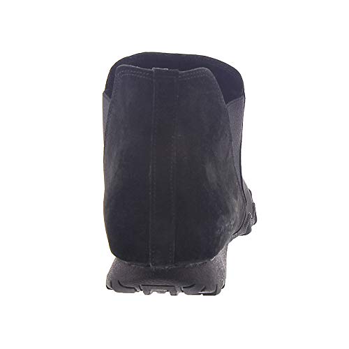 Skechers Women's BIKERS MC - BELLORE - Relaxed Fit™ Short Plain Toe Chelsea Boot Boot, Black/Black, 6 M US