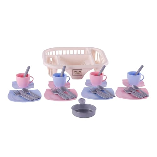 Cavallino Tableware with Dishwashing rack Pink, 30 pcs.