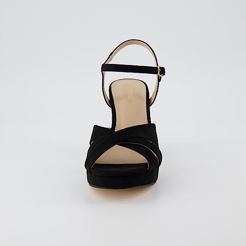 CUSHIONAIRE Women's Mood Platform Dress Sandal +Memory Foam and Wide Widths Available3