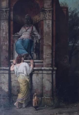 Peinture sur toile scène pompéienne 60x90cm anti-décoloration