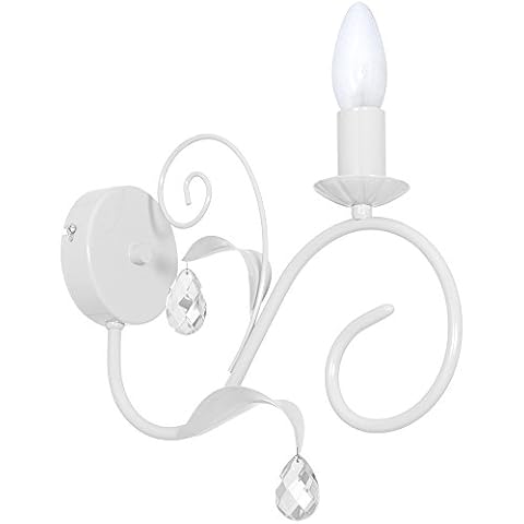 MILAGRO Wandlampe Wandleuchte Kinderzimmer Wandlichter für Kinder Nachtlicht Kinderlicht Wandbeleuchtung Kinderlampe IP20 230V MIA WHITE 1xE14 MLP1065 Cover