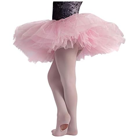Medias de ballet convertibles para niñas, rosa Cover