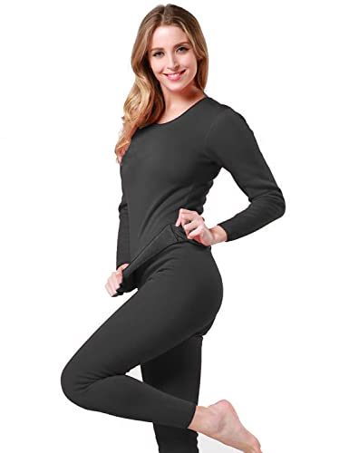 9M Women's Ultra-Soft Fleece Lined Thermal Underwear Set