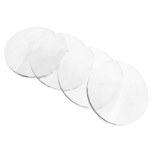 MUCKLILY 4 Piezas Base de Copa de Vino de Cristal Transparente Soporte Estable para Reemplazo Redondo para Reparación y Creación de Copas de Vino