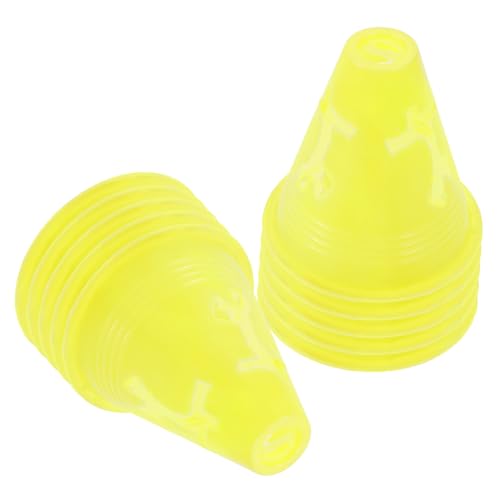 KICHOUSE 12Pcs Small Skating Cones for Training Lightweight Practice Markers for Roller Skating Soccer Drills Agility Exercises and Obstacle Courses Portable and Durable