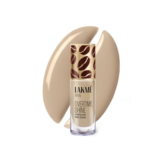Image of Lakme 9 to 5 Overtime Shine Nail Polish - Coffee Edit - 02 -Flat White Fantasy 6ml