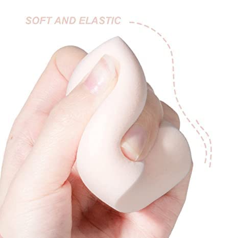 4 Pcs Makeup Sponges Blender Set - Makeup Sponges For Foundation Blender with Egg Case and 1 Holder, Flawless for Cream, Powder and Liquid (4PCS, Mix)