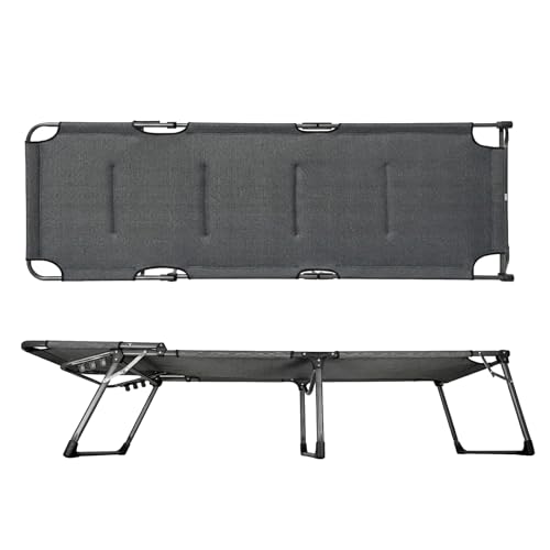 hausratplus Dreibeinliege XXL Sonnenliege Soft Touch 3D MESH AIR gepolstert | 4-Fach verstellbar Silber/anthrazit