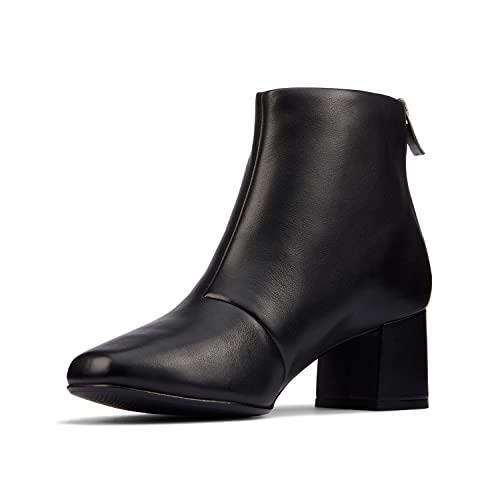 Image of Clarks Women's Sheer55 Zip Black Leather Boot-6.5 UK (26161703
