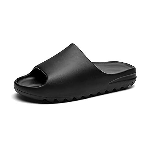 Pillow Slides Slippers Shower Shoes,Massage Foam Bathroom Slippers Thick-Soled Summer Slippers Pool Gym House Slipper for Indoor Outdoor,Open Toe Slide Sandals for Women Men Cover