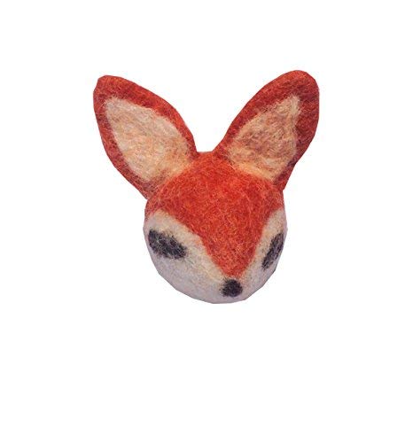 Eco-Family Rattle Ball, 2" Diameter, Cat and Puppy Toy Ball (Fox)