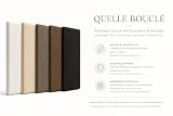 LIKMA Panel Tapicerowany Bouclé 60x40 cm Kremowy, Miękkie Panele Ścienne Dekoracyjne do Sypialni Salonu, Poduszka na Ścianę i Zagłówek Łóżka, Materiał Quelle