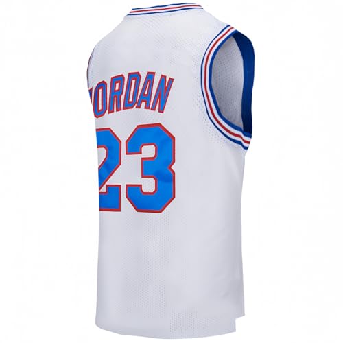 CAIYOO #23 Basketball Jersey for Men Movie Halloween Costume with Luminous Wristband (White, Medium)