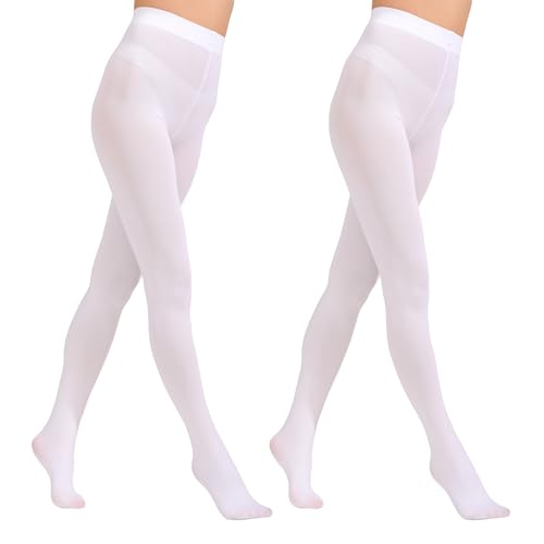 Image of Paralinda 2 Pairs Women's Solid Color Tights 80D, Soft Opaque Microfiber Tights