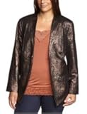  SAMOON by Gerry Weber Damen Kleid & Blazer Kombination New Jersey, Einfarbig, Gr.52 EU (26 UK), Schwarz (Black Jacke mit Kupferdru 8009)