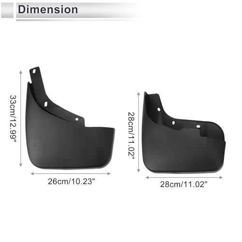 Image of X AUTOHAUX 1set Front and Rear Mud Flaps Splash Guards Mud Guards for Audi Q7 2006-2015 W /Mount Accessories