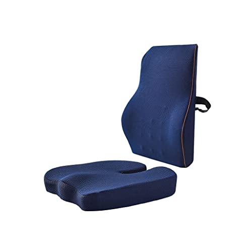 Coussin de siège XMING bleu contre le mal de dos et de taille au bureau