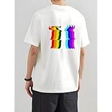 Tシャツ メンズ レディース ティーシャツ ジャミロクワイ 半袖 綿100% T-Shirts 肩落とし 丸襟 通勤 通学 日本からの発送 White M