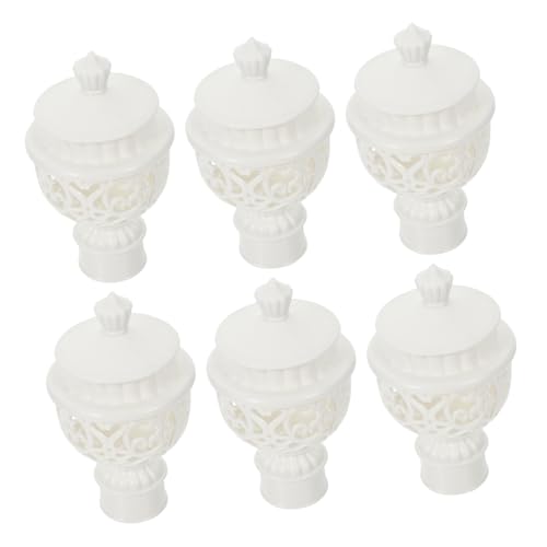 STOBAZA Curtain Rod Finials Ends Only Square End Caps for Rods Abs Decorative Elegant for Living Room