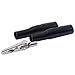 NTE Electronics 72-124-KIT1 Series 72-124 Alligator Clip Kit with 1 Pair of 72-123 Barrel and 1 Pair of 72-127-0 Black Insulator, 5A