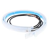 PAMINGONO Tiras LED para Faros Delanteros de Coche, 45 CM, Luces Diurnas y Señalización, Barra Flexible Resistente al Agua, Accesorio para Circulación Diurna Segura, 2 Unidades