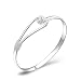 Produktbild 925 Sterling Silber Armband - Elegantes Clip-Stil Knopf-Stil Florales Design Klassisches Schmuck für Damen Mädchen - Nützlich und Praktisch
