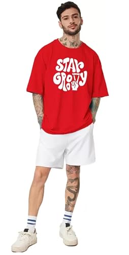 Image of LEOTUDE Men's Cotton Regular Fit T-Shirt