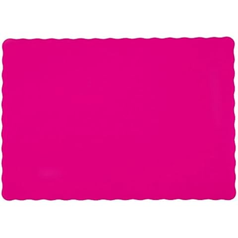 Party Favors Plus 25 Paper Placemats 10" X 14" Dinner Size 26 Colors - Hot Pink Cover