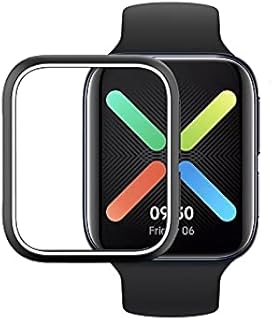 Careflection Premium Ultra Slim Soft Light Weight Black with Glow in Dark Bumper Cover Case for Oppo Watch 46MM