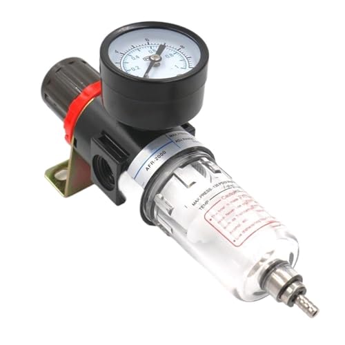 Filtro AFR2000 para compresor: separador de agua y aceite con manómetro integrado