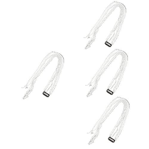 Beaupretty 4pièces Chaîne De Cheveux Strass Avec Glands Pour Femmes Accessoire Et Élégant Pour Toutes Les Occasions